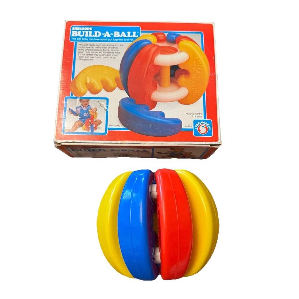 Vintage Toys Build-A-Ball Baby‎ Colorful Infant Toy - With Box - Complete